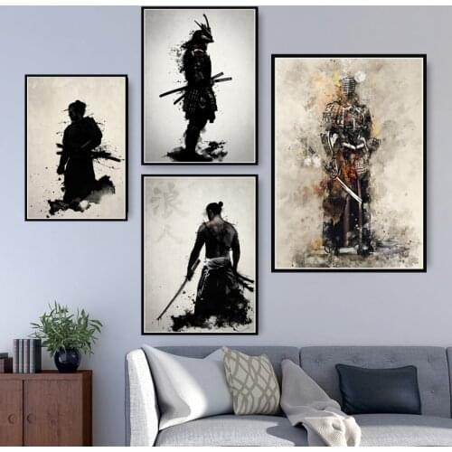 5D Anime Artwork Painted Armored Samurai Diamond Painting Mosaic Canvas Full Drill Diamond Embroidery Cross Stitch Home Decor