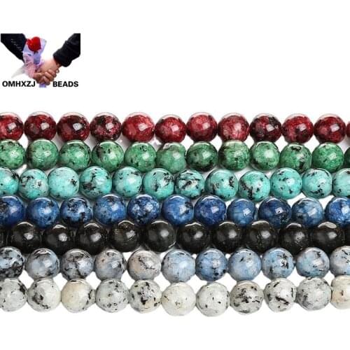 OMH Wholesale JD163 6 8 10mm Natural Jewelry DIY Making Bracelet Necklace Natural AAA Sesame Loose Spacer Round String Beads