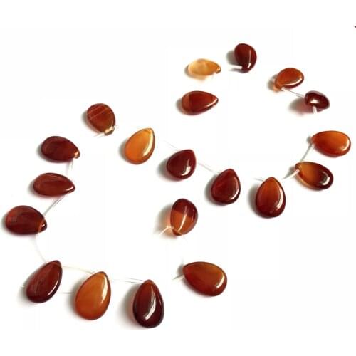 Wholesale 1str Natural Red Carnelian Beads Red Agat e 10x14mm,14x20mm Pear Drop Gem Loose Beads For Jewelry Making,15.5"