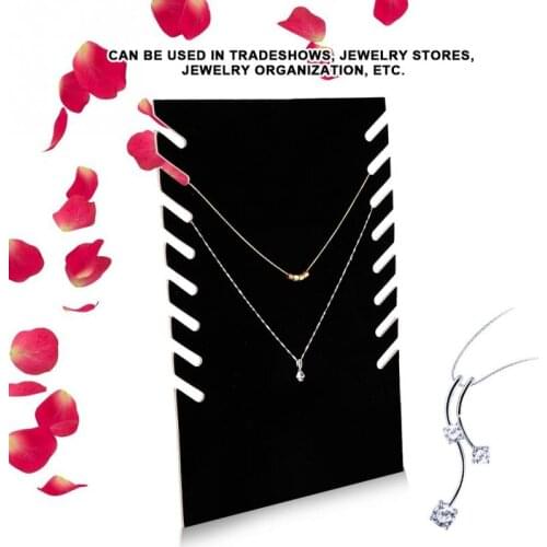 Black Necklace Bust Jewelry Pendant Necklace Bracelet Display Holder Stand Velvet Easel Rack Composite Board Jewelry Holder New