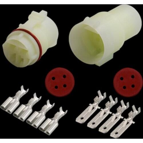 10sets/lot Oxygen sensor Connector Female 4 Pin 6.3mm Automotive Automobile Housing Connector