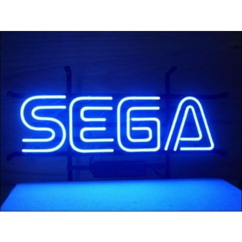 SEGA Game Neon Sign Handmade Real Glass Tube Bar KTV Home Shop Store Gameroom Decoration Custom Logo Display Neon Signs 17"X8"