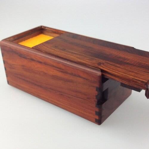 Mahogany red wood jewelry cartridge organ puzzle box jewelry box factory direct high-grade wood crafts
