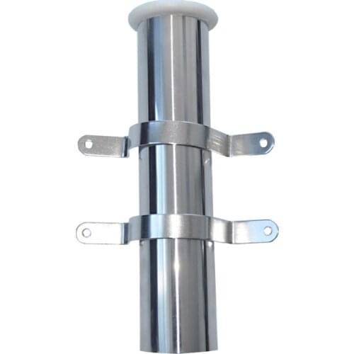 316 Stainless Steel Boat Fishing Rod Pod Holder Rack Polished Clamp Straight Flush Deck Mount
