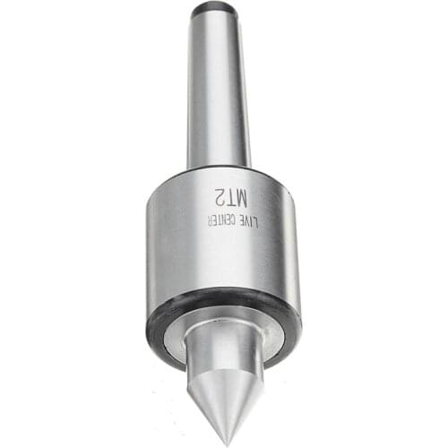 Alloy Steel Silver MT2 Lathe Live Center Taper Tool Live Revolving Milling Center Taper Machine Accessories