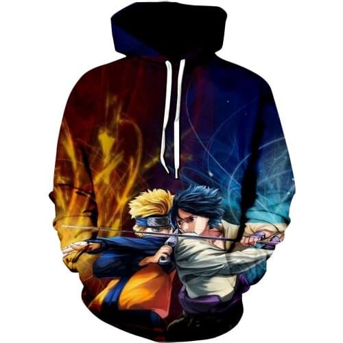 Naruto Sasuke Uchiha Hoodies Men/Women Cartoon Sweatshirts 3D Printed Anime Naruto Hoody Teens Cool pullover Hip Hop Streetwear