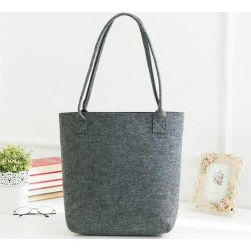 Felt Bag Storage Pouch Travel Bag Cosmetic Storage Bag Felt Fabric Shoulder Handbag Sundries Book Toys Organizer Pencil Case