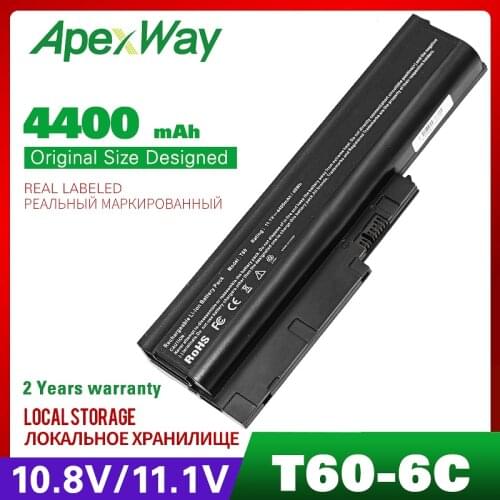 11.1V Laptop Battery FOR LENOVO ThinkPad T61 T61P R61 Series T500 R500 For IBM Thinkpad T60 T60p R60 R60e Z60m Z61e Z61p Series