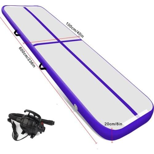 19.68ft/6m*1m*0.2m air Track mat Inflatable Gymnastics airtrack for Practice Gymnastics, Yoga,Kid Safty mat,Tumbling, Home Floor