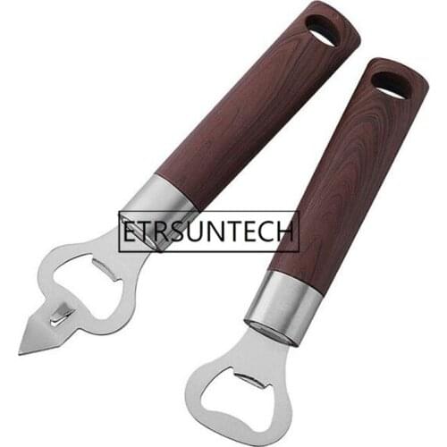 200pcs Beer Bottle Opener Stainless Steel Wood Grain Plastic Handle Bar Tool Bottle Cap Soda Beverage Opener For Home Bar