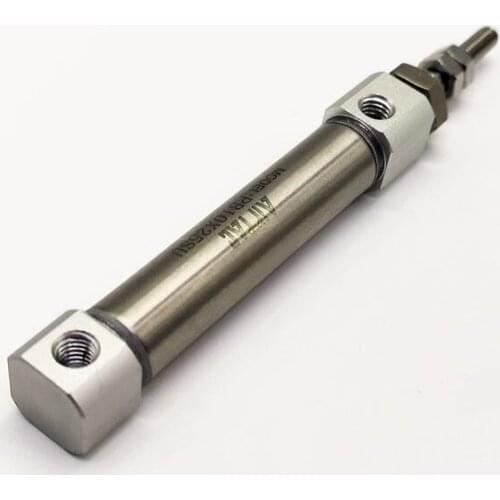 AirTAC Pen Size Mini Cylinder Bore 10mm Stroke 25mm Stainless Steel Pneumatic Cylinder PB10x25SU Double Acting Air Cylinder