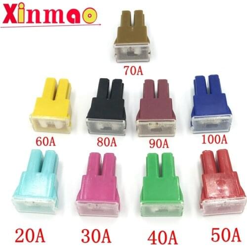 2pcs Automotive Car truck van square Fuse 32V DC long foot female Fuse 20A 30A 40A 50A 60A 70A 80A 90A 100A 120A