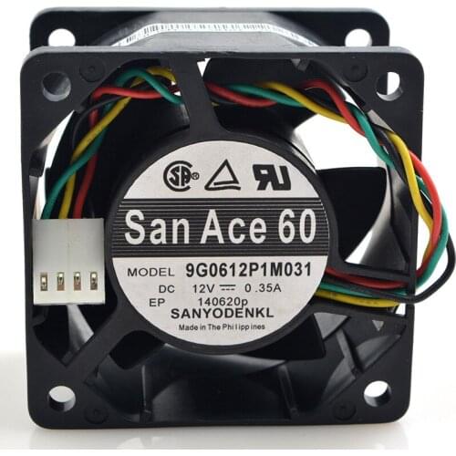 FOR Sanyo 6038 6cm 12v 0.35a9g0612p1m031 double ball mute Cooling fan