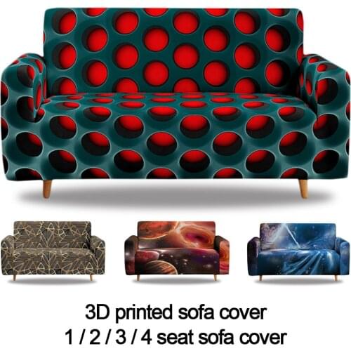 Sofa Cover Elastic Sofa Cover 2020 New 3D Printing non-slipL Shape 1/2/3/4 Seater Couch Cover Sofa Cover for Living Room