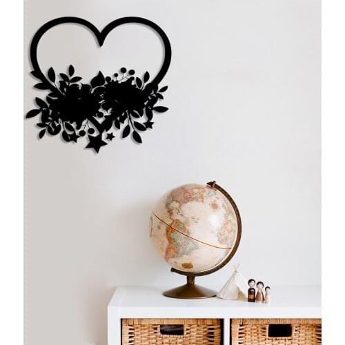 Heart Shape Star And Flower Wall Room Home Accessory Wooden Table 50x47cm