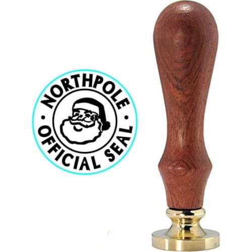 Christmas Santa Claus Head Northpole Official Seal wax seal stamp