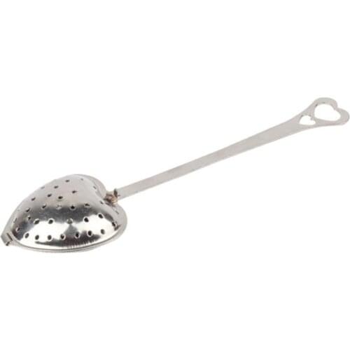Hot Sale 60% Stainless Steel Heart Shape Tea Herb Spice Infuser Spoon Strainer Filter Scoop Scoop Teaspoon Tool