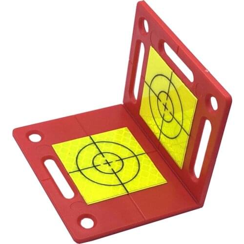 Red Color Angle measurement plaquette , Angle Target with 2 Target Reflectors 40 x 40 mm for total station, Mini prism