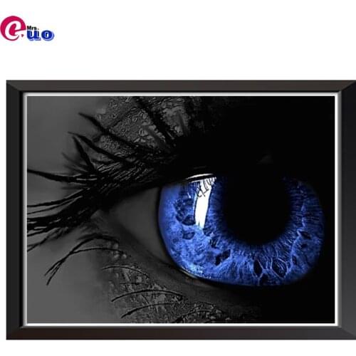 Full Square Round Drill 5D DIY Diamond Painting "Blue eyes" Cross Stitch Embroidery Diamond Mosaic picture Rhinestones Decor