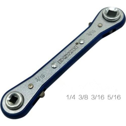 1PC Ratchet Wrench Air conditioner Refrigeration Maintenance Tool shut-off Valve 1/4" 3/8" 3/16" 5/16") (1/4" 3/16" 9/16" 1/2"