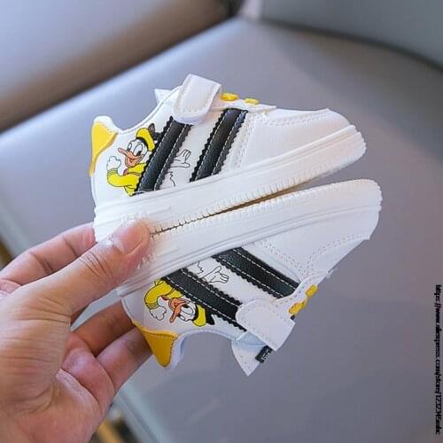 Disney Baby Casual Shoes Autumn Boys Sneaker Kids White Shoes Mickey Donald Duck Child Girls Toddler sneakers