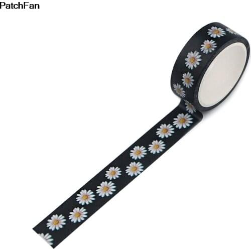 A3540 Patchfan Small Fresh Daisy Album Book DIY Scrapbooking Kids Adhesive Washi Tape Printed Pattern stickers