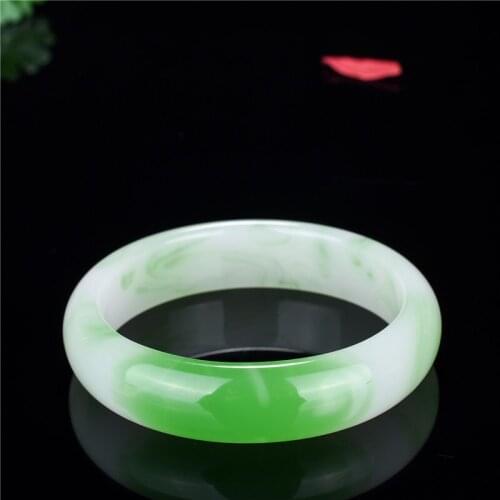 Natural Chinese Green Jade Bangle Bracelet Genuine Charm Jewelry Fashion Amulet for Men Women Lucky Gifts