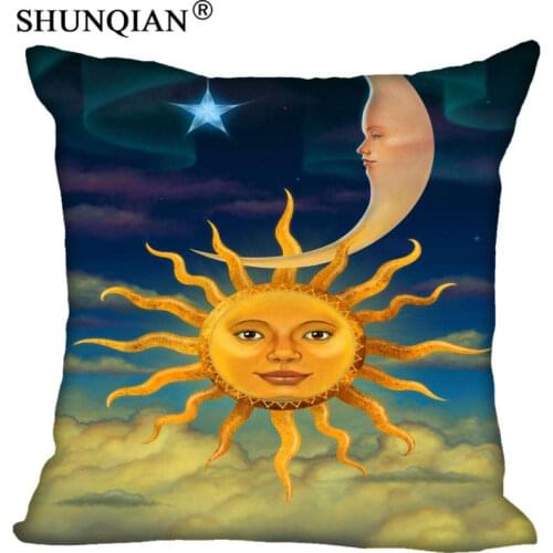 New Arrival moon art Square Pillowcases zipper Custom Pillow Case More Size Custom your image gift