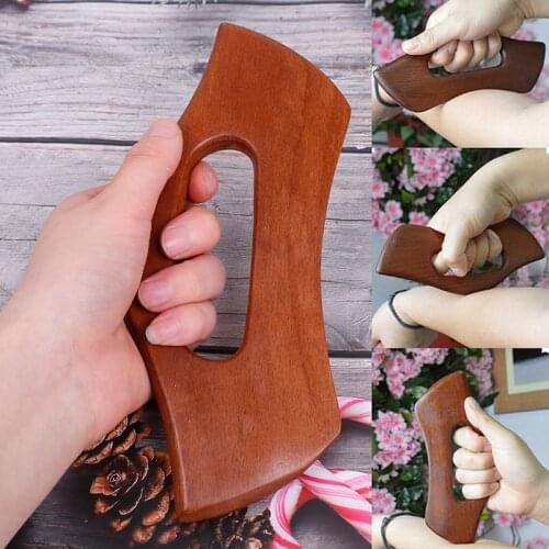 New Carbonized Wooden Guasha Massage Scraper Pressure Therapy Acupoint Massager Facial Body Health Care Handle Massage Tool