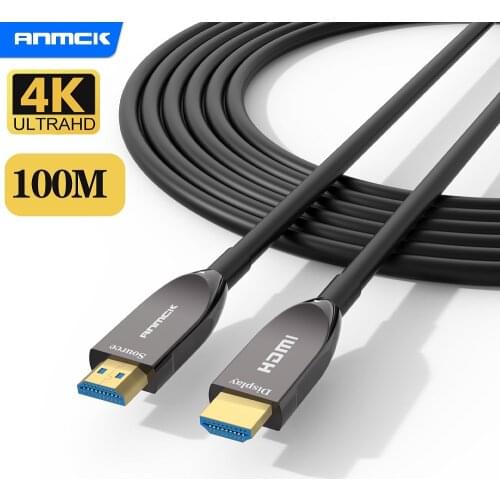 Anmck 4K HDMI Optical Fiber Cable Support ARC 3D HDR V2.0 18Gbps 4K@60HZ HDMI Cord For TV Box Projector PS4 HDMI Switcher