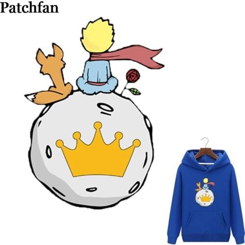 Patchfan Little prince Lovely Cartoon Heat Transfer Sticker Thermal Transfer Patch Iron On Applique T-shirt Accessories A2146