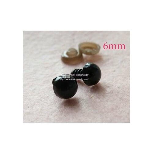 Plastic 6mm bear eyes accessories +washers/#D