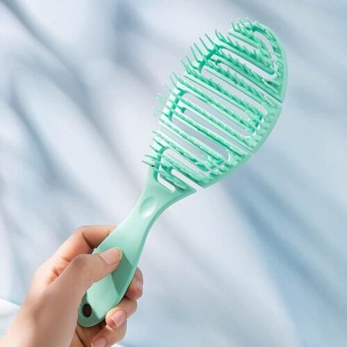Portable Hollow Comb Multifunctional Massage Hairbrush Practical Salon Hairdressing Tool for Women Men J2Y