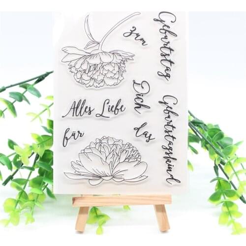 Flowers Transparent Clear Silicone Stamps for DIY Scrapbooking/Card Making/Kids Fun Decoration Supplies 248