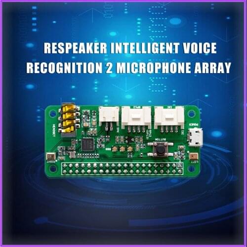 ReSpeaker 2-Mics Pi Hat for Raspberry Pi 4 Model B Intelligent Voice Module Dual Microphone Array for Raspberry Pi Zero /3B+ /3