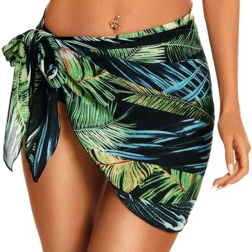 Sexy Women Wraps Sheer Beach Bikini Cover Ups Vacation Sunscreen Wrap Skirt 2021 New High Waist Split Bikini Cover Up#p35
