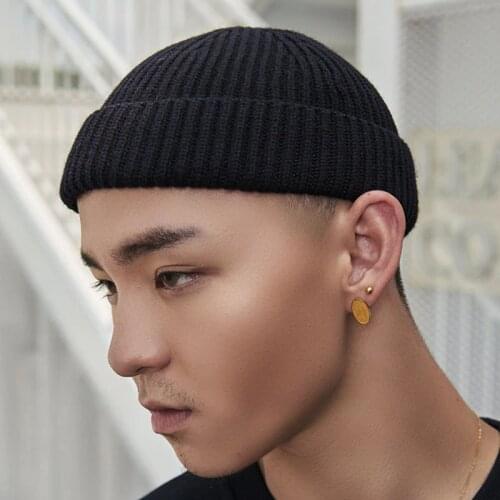 Unisex Black Beanie Hat 2020 Winter Mens Hats Women Beanies For Ladies Skullcap Solid Cap Knitted hip hop Womens Autumn Hat