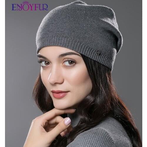 Womens hat knitted Wool hats for winter Hip-hop Style Hot Sale Gorros For female good quality casual caps