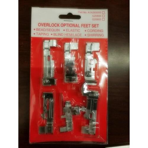 SEWING ACCESSORIES 6 PIECE OPTIONAL OVERLOCK FEET FOOT KIT FOR JUKILOCK MO-50E A1A393000