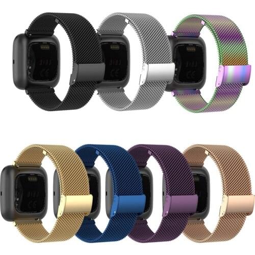 Replacement Strap For Fitbit Versa 2 Band Stainless Steel Metal Bracelet For Versa/Versa Lite Smart Watch Wristband