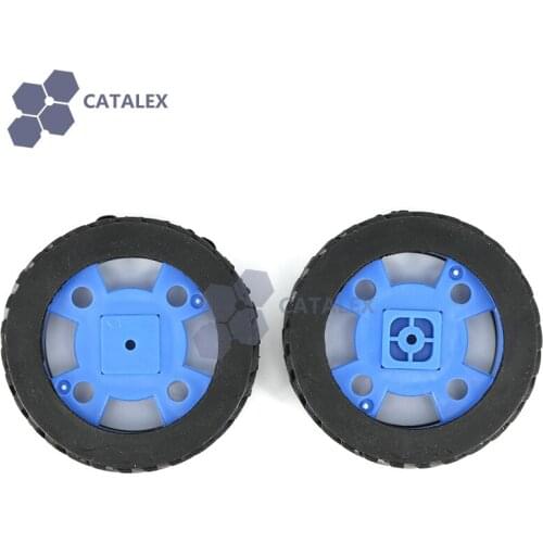 2PCS Smart Car Model Wearable Rubber Wheel for 130-type Motor (47 x 12mm )