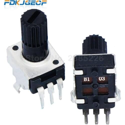 10pcs Rv09 Vertical 12.5mm Shaft 1k 2k 5k 10k 20k 50k 100k 0932 Adjustable Resistor 9 Type 3pin Seal Potentiometer