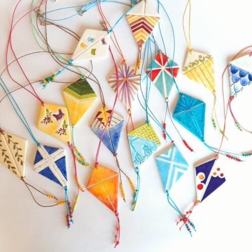 Handmade Kite Tile Necklace