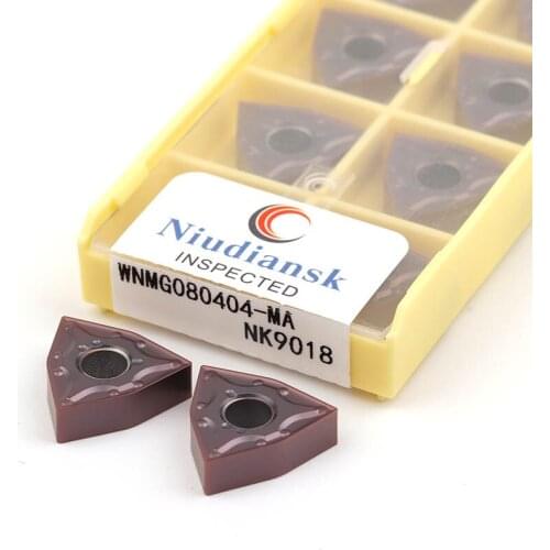 WNMG080404-MA NK9018 WNMG080408 CNC Lathe Carbide Inserts Turning Tools Machining Cutting Blade High-strength Durable Processing