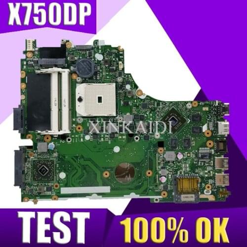 XinKaidi K550D X750DP Laptop motherboard for ASUS X750DP X550DP K550DP K550D X550D K550 X550 Test original mainboard