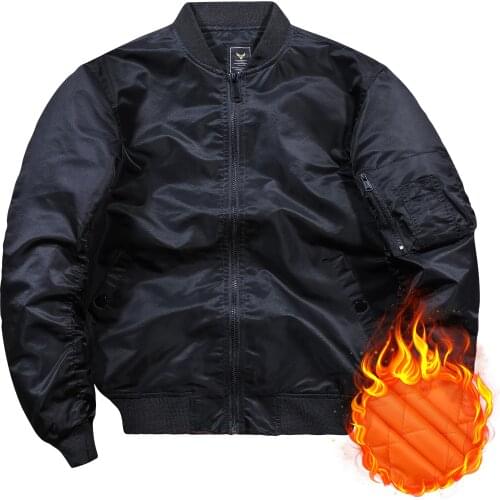 Unisex Winter Baseball Jackets Classic Padded Quilting MA1 Flight Bomber Mens Jacket
