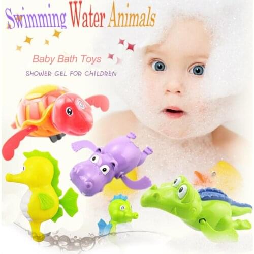 1pc Random Color Bath Toys New Animal Turtle Dolphin Baby Shower Baby Swim Play Toy Swimming Pool Accessories Baby Play In Water