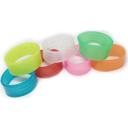 100pcs Wholesales tennis racket handless silicone ring candy color fixed tennis overgrips sealing rings