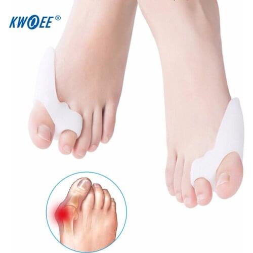 2 Pieces Toes Overlapping Separator Foot Hallux Valgus Orthosis Toes Aligner Silicone Bunion Care Feet Care Tool Toe Separator