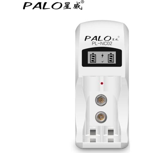 Battery charger 2 slots nimh nicd battery charger for aa aaa 9v 6F22 battery with LCD display